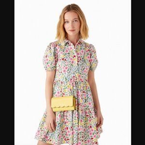 Kate Spade Shoreside Floral Tiered Shirt Dress